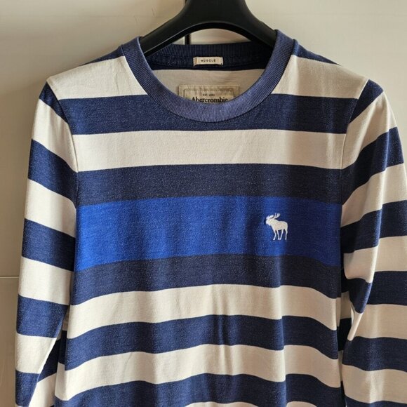 Y2k Abercrombie & Fitch Crewneck Long Sleeve Muscle Shirt - Picture 2 of 7